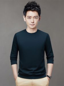 ROMON | Loose Long Sleeve T-Shirt For Men Casual Comfortable Base Layer Shirt Business Style Fashion Urban Autumn Season Romon Brand