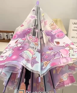 Sanrio Transparent Kids Umbrella Kuromi My Melody Cinnamoroll Ultraman