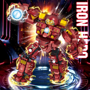 Building Blocks Iron Man Anti-Hulk Mech War Robot Boys Puzzle Assembly Toy High Difficulty New Gift