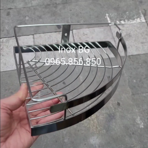 INOX 304 Kệ góc 1 tầng 20 x 20cm Kệ treo đựng dầu gội sữa tắm trong nhà tắm nhà bếp