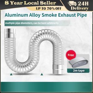 ❤️【Same Day Delivery】【10M/5M】Direct Exhaust Stainless Steel Aluminum Telescopic Hose Exhaust Pipe Fittings Gas Water Heater Exhaust Pipe Forced Exhaust Type LZC-Heater-Exhaust-Pipe