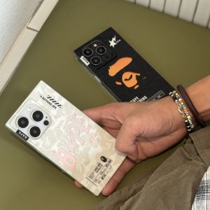 Fashion BAPE Plating Mobile Phone Case For iPhone 16 Pro Max 15 Pro Max 14 Pro Max Phone Back Cover for iPhone 11 12 13 Pro Max Back Shell