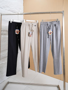 Ice Oxygen Refreshing Linen Blend Elastic Waist Straight Leg Casual Pants Mens Moisture Wicking Breathable Spring Summer