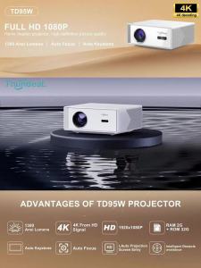 ThundeaL | ThundeaL TD95W 4K Full HD 1080P Android WiFi Portable Beam Projector 2G 32G TD95 Home Theater Cinema Image Projector For Movies