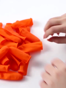 100ชิ้น ทิ้งยางปลายนิ้วป้องกัน / ยางกันลื่นธรรมชาติป้องกันนิ้วมือ