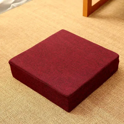 Thickened Square Zafu Cushion Tatami Style Bedroom Living Room Carpet Detachable Washable Floor Seat Pad Japanese Tea Table