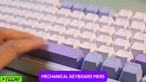 Bàn Phím Cơ Gaming không dây MK95 Bluetooth + USB + Cáp Pin sạc TypeC Hotswap cho máy tính laptop điện thoại