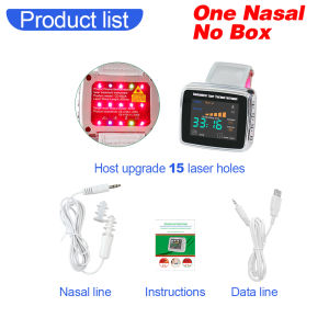 650nm LLLT 15 Holes Laser Irradiate Therapy Wrist Watch for Hypertension High Cholesterol Rhinitis Sinusitis Treatment Device