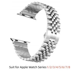 Stainless Steel Strap For Apple Watch Band 40mm 44mm 42mm 45mm 49mm Luxury Metal Bracelet for IWatch Series 1 2 3 4 5 6 7 8 SE