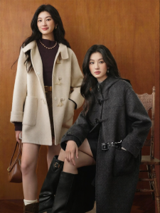 SEIFINI | Thick Warm YAK Silk Horn Croissant Coat