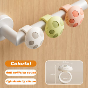 Door Knob Stopper Silicone Mute Door Handle Buffer Pad Non-Punch O-shaped Anti-Collision Protected Pad Wall Protector Plug