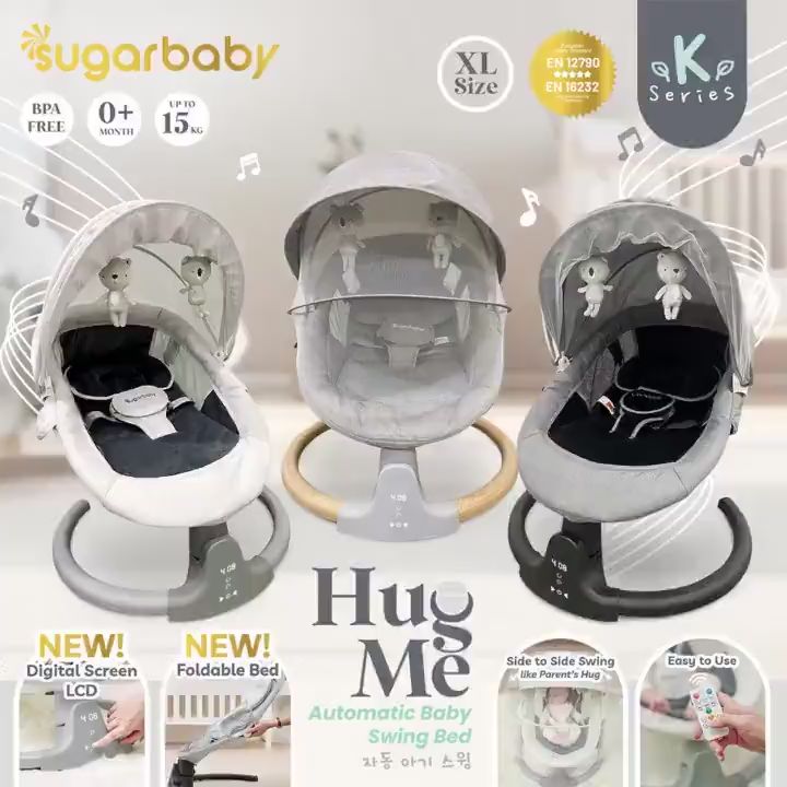 Sugar Baby Hug Me K Series Automatic Baby Swing Bed Ayunan Anak