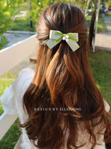 EllaZhong Original Design Sweet Bellflower Hair Ties Elastic Bands Butterfly Knot Hair Clips Happiness Returns Fresh And Elegant