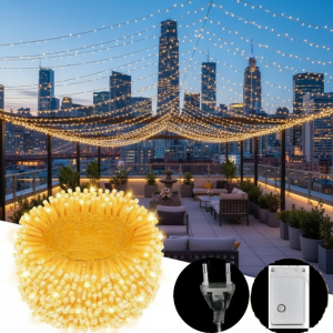 Holiday LED String Lights Outdoor Use 10/20/50m 220V EU/US Plug LED String Lights for Parties Holidays and Wedding Decorations