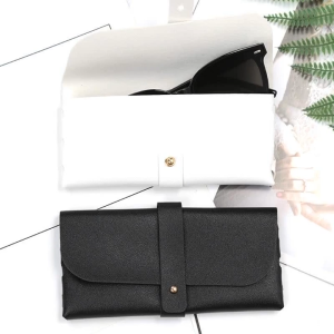 Lightweight Sunglasses Bag Travel-Friendly Eyewear Case PU Leather Protective Cover