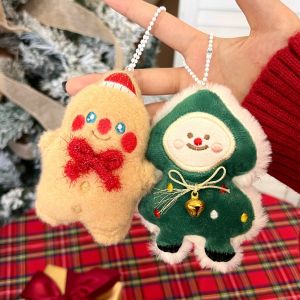 1/6 Pcs Cute Plush Cartoon Pendant Christmas Series Doll Pendant Versatile Accessories Bag Doll Pendant