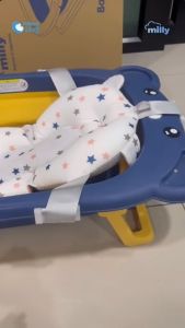Milly เบาะรองอาบน้ำ สำหรับเด็กทารก ใช้ได้ตั้งแต่แรกเกิด วัสดุโฟม แห้งเร็ว Baby Bath Cushion