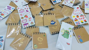 ZOEY Note book สมุดโน๊ตจิ้๋ว สมุดโน๊ตสันห่วงมินิมอล ปกกระดาษคราฟท์เเข็ง ลายน่ารัก เเถมสติ๊กเกอร์1เเผ่น