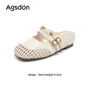 Agsdon | Thick Soled Covered Slip-On Half Sandal