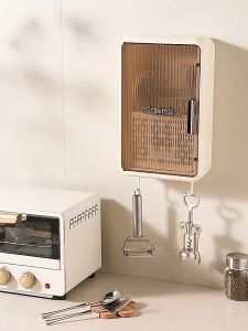 HOGO Wall-mounted Chopsticks Holder: Multifunction Chopsticks Storage & Dustproof Tableware Organizer