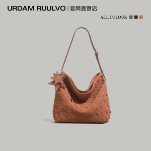 UR Merald Woven Womens Underarm Bag Large Capacity Commuter Single Shoulder Tote Bag Fashionable Versatile Casual Style