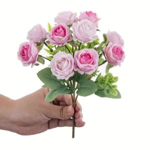 SMR | Artificial Silk Rose Flowers DIY Decor Wedding Bridal Bouquet Yard Party Holiday Arches Home Room Ornaments DIY Decorative Gifts