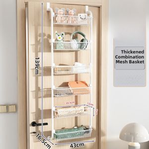 Thin Door Back Storage Rack Bedroom Room Narrow Gap Wall Hanging Multi-layer Doll Bag Tissue Paper Miscellaneous Goods Hanger