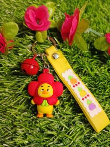 UPGRADE 🆔-Gantungan Kunci Bebek Sedih Bunga Matahari Gantungan kunci motor mobil tas lucu Premium