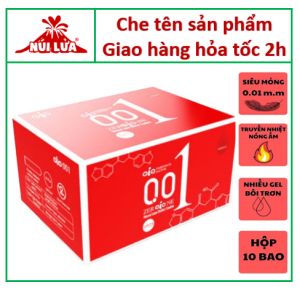 Bao cao su OLO Đỏ Siêu mỏng Siêu truyền nhiệt Tăng cảm giác - Hộp 10 cái