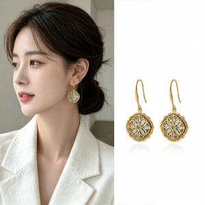 Elegant Retro Style Monet Art Ear Jewelry