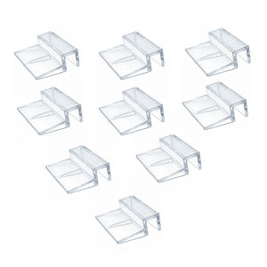 10pcs Acrylic Fish Tank Cover Bracket Transparent Anti Jump Support for Glass Aquarium Top Lid 5-12mm Thickness Holder
