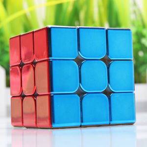 Shengshou Electroplating Gold Third-Level Rubiks Cube Third-Level Professional Competition Speed Twist Magnetic Smooth Colorful Kids Educational Toys