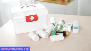 Hộp Đựng Y Tế. Hộp Th.uốc Gia Đình. Chất Liệu Nhựa Dẻo PP Nguyên Sinh