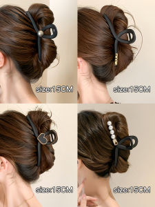 Extra Large Hair Claw Womens New 2025 Shark Tail Hair Clip Stylish Feeling Hair Quantity Multi Headwear Clip Watermelon Seed Style