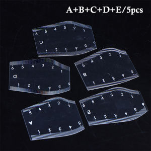 HNKMP | 【5Pcs Eyebrow Stencil Rulers Durable Brow Shaping Measuring Tape Portable Instant Brow Shaper Drawing Eyebrow Design Ruler】