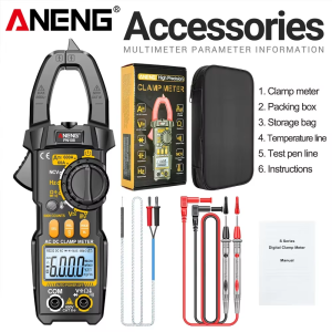 ANENG | ANENG PN108 Inductance Digital Multimeter AUTO Range 9999 Counts Voltage Current Capacitance LED Smart Backlit Large Screen