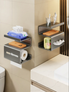 evesigar | Wall-Mounted No-Drilling Toilet Paper Holder