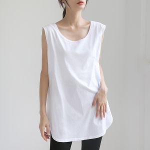 MOCHU | Round Hem Layered Slimming Womens Vest