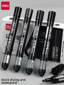 deli | Black Waterproof & Oilproof Fade-resistant Quick-drying Marker