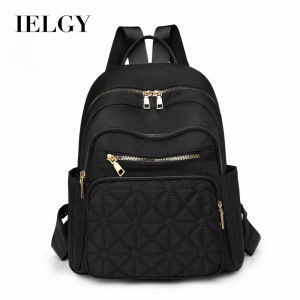 IELGY กระเป๋าเป้สะพายหลังผ้าอ๊อกซ์ฟอร์ดลำลองสำหรับสตรีสไตล์เกาหลีกระเป๋าสะพายเดินทางเดินทางในเมืองแบบเรียบง่าย