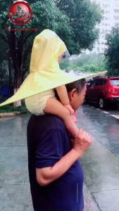 Childrens Raincoat Yellow Duck Portable Cloak Raincoat Baby Umbrella Childrens Raincoat