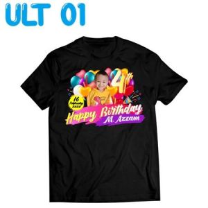 Kaos Anak Custom Ultah gratis nama