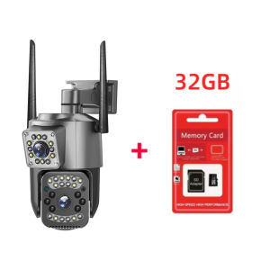 กล้องวงจรปิด CCTV Camera Dual Lens V380 Pro 360° สมาร์ท Full HD 8MP Outdoor Indoor IP Securety กล้องวงจรปิดไร้สายดูผ่านมือถือ WIFI เชื่อมต่อโทรศัพท์มือถือ กันน้ํา เสียงสองทาง Infrared night vision การตรวจจับการเคลื่อนไหว กล้องวงจรปิดระยะไกล
