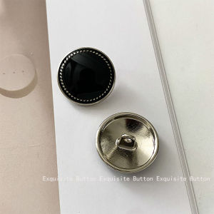 กระดุมทรงกลมสีดำ DIY ระดับไฮเอนด์ กระดุมเสื้อสเวตเตอร์ แจ็คเก็ต กระดุมเสื้อสูทขนาดเล็ก อุปกรณ์เย็บผ้า