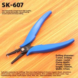 SHE.K Watch Band Pliers PVC Punch Tag Punching Machine Band Drilling Tool Ironing Tool Carbon Steel Material Made in China