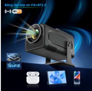 Máy Chiếu Thông Minh 4K HY320 Android 11 Wifi6 Kép 200 ANSI Allwinner H713 BT5.0 1080P Rạp Chiếu Phim Gia Đình Máy Chiếu LED Di Động Ngoài Trời