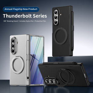 Cho Samsung Galaxy Z gấp 7/gấp 6/gấp 5/gấp 4 trường hợp với bút Chân đế quay để bảo vệ đầy đủ