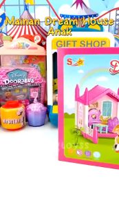 Mainan Anak Rumah Rumahan Boneka SS1326 Dream House 4 Ruangan Build DIY The Villa | Mainan Anak Edukasi Rumah Rumahan Boneka Dream House Girls Little World Set Lengkap Murah Terbaru | Mainan Castle House Boneka