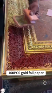100Pcs Gilding Gold Foil Leaf Sheets Imitation Gold Foil Papers For DIY Art Craft Making Decor
