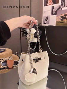 Clever&Ketch Fashionable Bucket Bag Womens Crossbody Shoulder Bag Versatile Handbag Stylish Trendy Handheld Bag 2025 New Model
